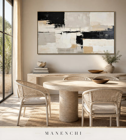 Tonal Mesa | Contemporary Wall Art - original hand-painted painting by Manenchi, styled in a room setting