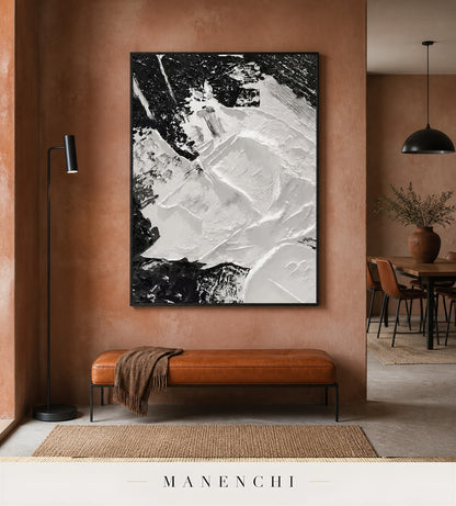 Gesso Formwork | Contemporary Wall Art - original hand-painted painting by Manenchi, styled in a room setting