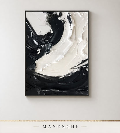 Tensioned Arc | Contemporary Wall Art - original hand-painted painting by Manenchi, styled in a room setting