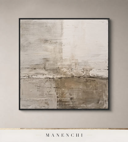 Raked Haze | Contemporary Wall Art - original hand-painted painting by Manenchi, styled in a room setting