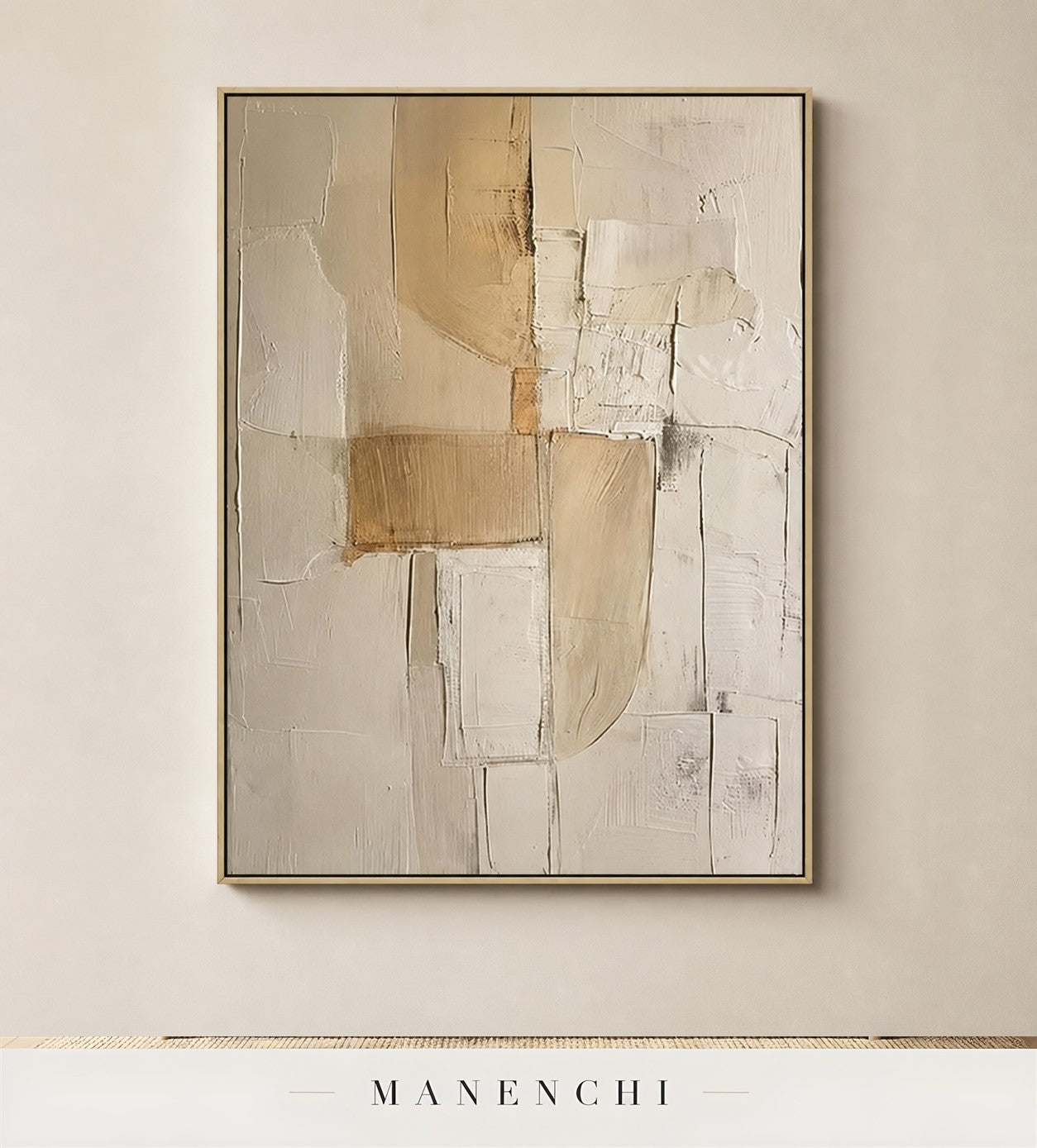 Chalk Spires | Contemporary Wall Art - original hand-painted painting by Manenchi, styled in a room setting