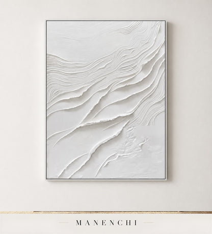 Chalk Tiers | Wabi-Sabi Wall Art - original hand-painted painting by Manenchi, styled in a room setting