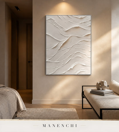 Pale Frieze | Contemporary Wall Art - original hand-painted painting by Manenchi, styled in a room setting