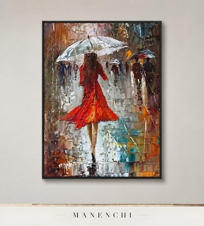Urban Glaze | Contemporary Wall Art - original hand-painted painting by Manenchi, styled in a room setting