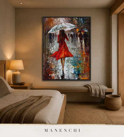 Urban Glaze | Contemporary Wall Art - original hand-painted painting by Manenchi, styled in a room setting