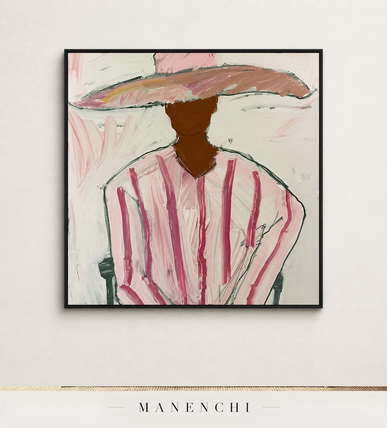 Polished Aspect | Contemporary Wall Art - original hand-painted painting by Manenchi, styled in a room setting