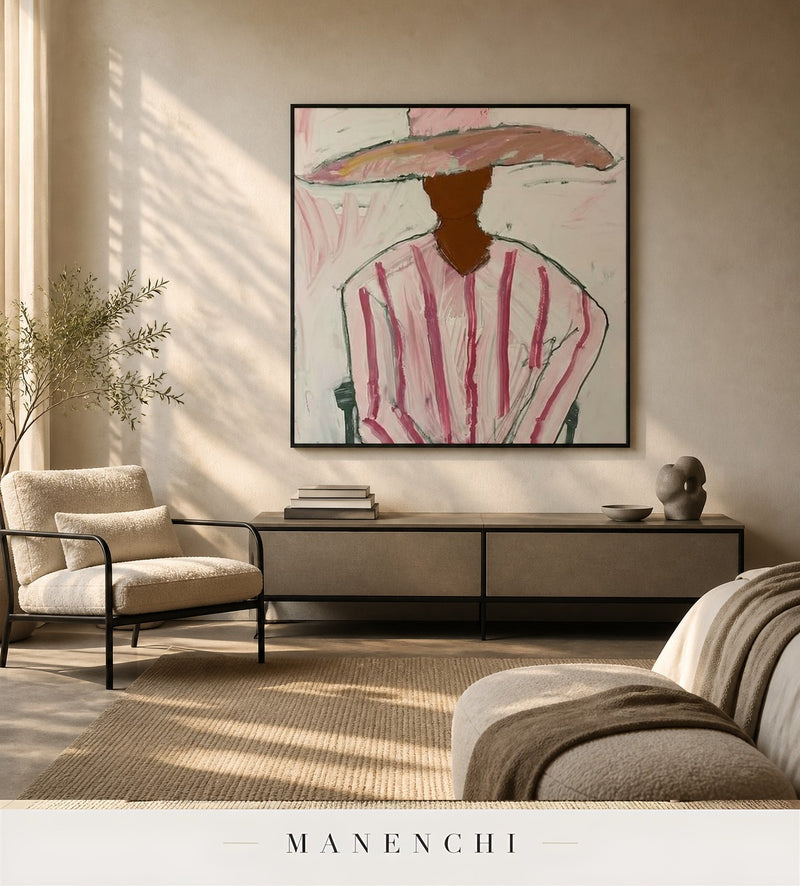 Polished Aspect | Contemporary Wall Art - original hand-painted painting by Manenchi, styled in a room setting