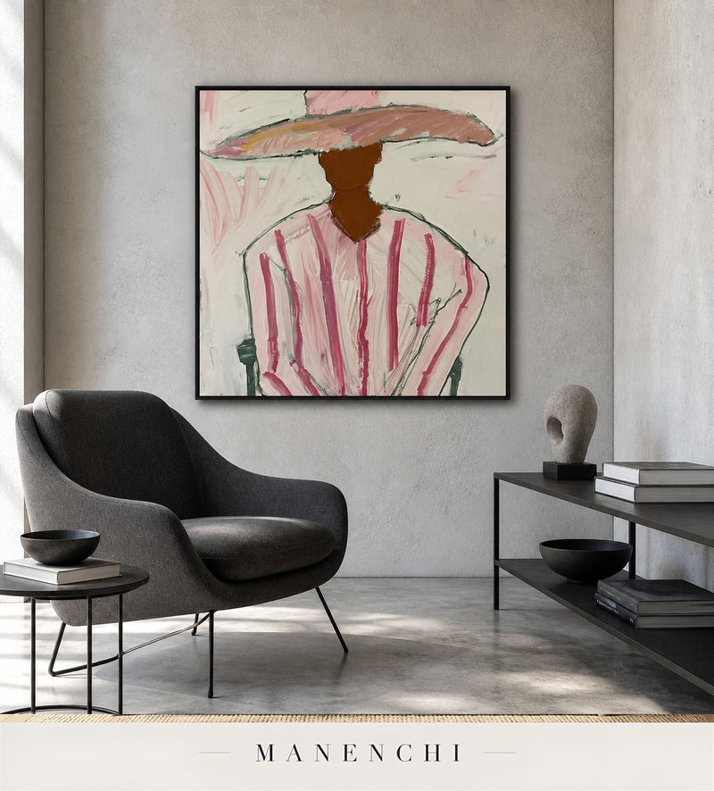 Polished Aspect | Contemporary Wall Art - original hand-painted painting by Manenchi, styled in a room setting