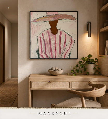 Polished Aspect | Contemporary Wall Art - original hand-painted painting by Manenchi, styled in a room setting