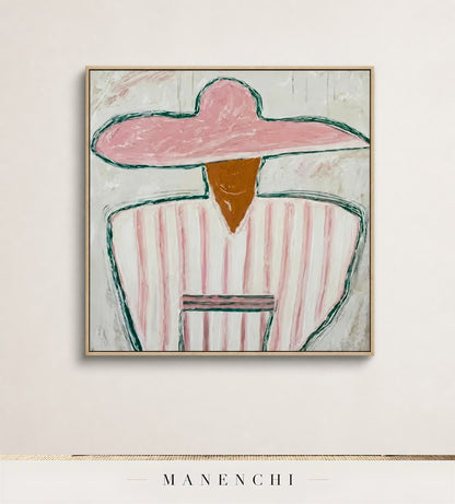 Crisp Profile | Contemporary Wall Art - original hand-painted painting by Manenchi, styled in a room setting