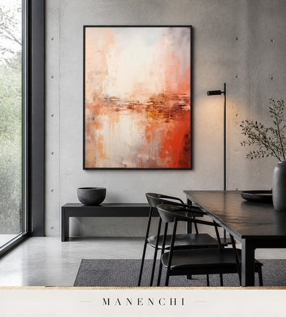 Horizon Surface | Contemporary Wall Art - original hand-painted painting by Manenchi, styled in a room setting