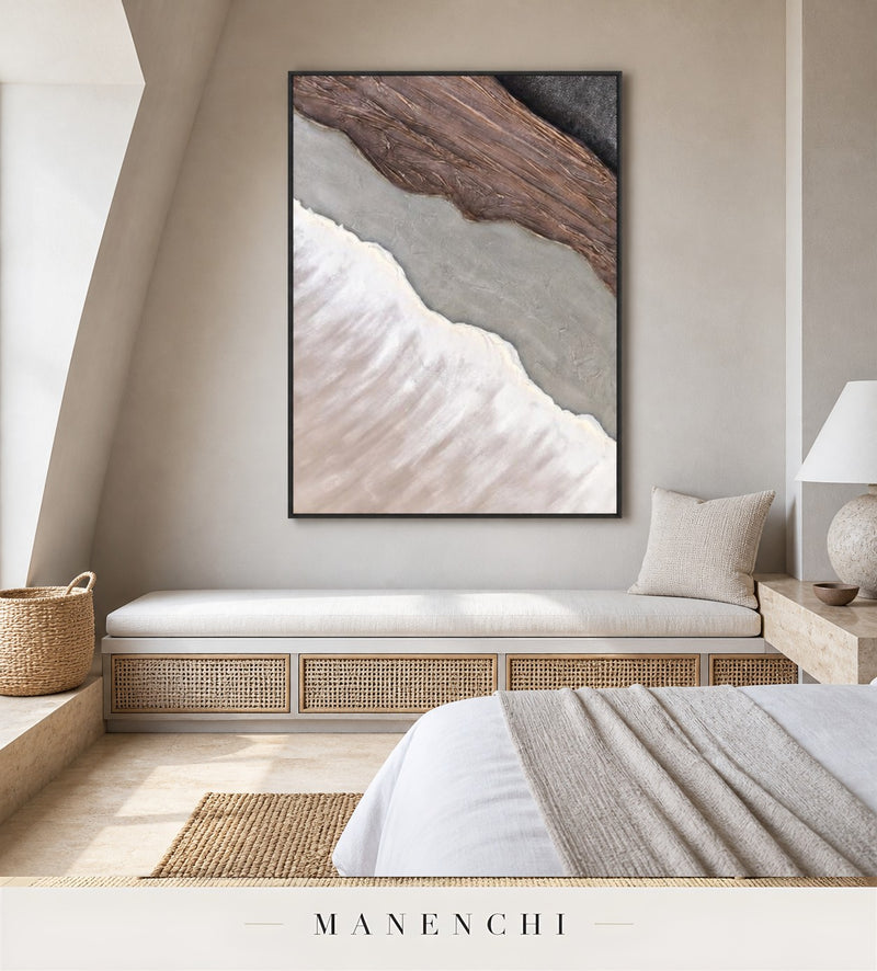 Impasto Blades | Contemporary Wall Art - original hand-painted painting by Manenchi, styled in a room setting