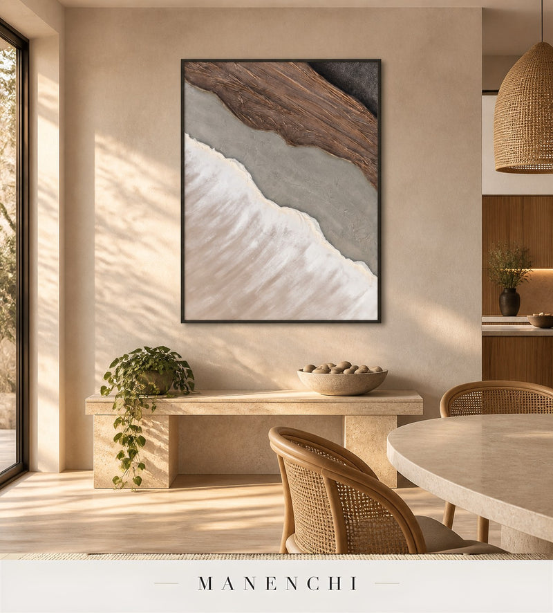 Impasto Blades | Contemporary Wall Art - original hand-painted painting by Manenchi, styled in a room setting