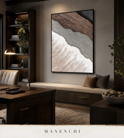Impasto Blades | Contemporary Wall Art - original hand-painted painting by Manenchi, styled in a room setting