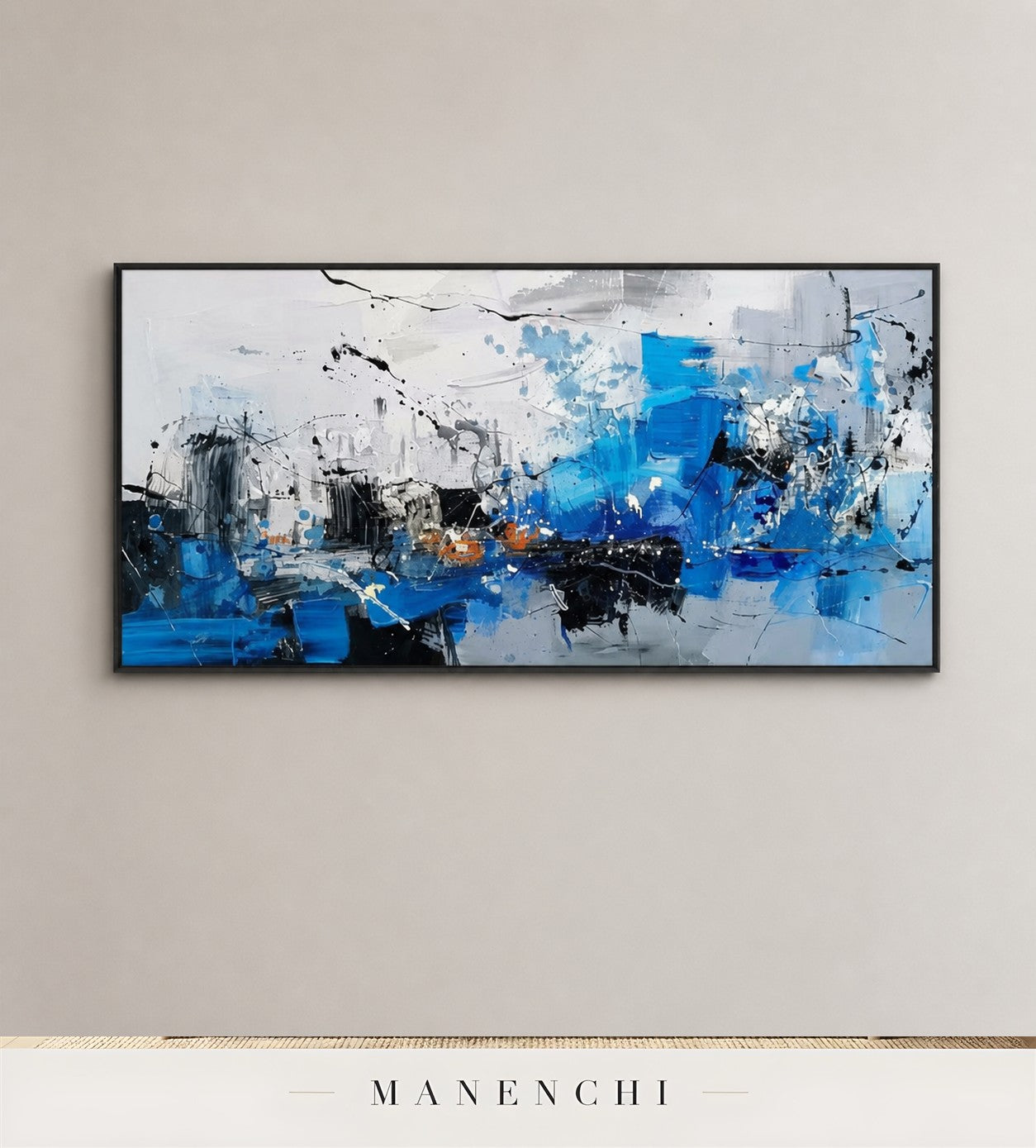 Wrought Patina | Contemporary Wall Art - original hand-painted painting by Manenchi, styled in a room setting