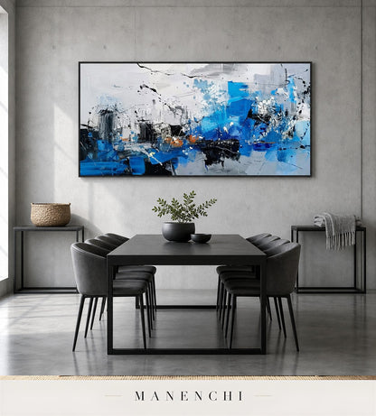 Wrought Patina | Contemporary Wall Art - original hand-painted painting by Manenchi, styled in a room setting