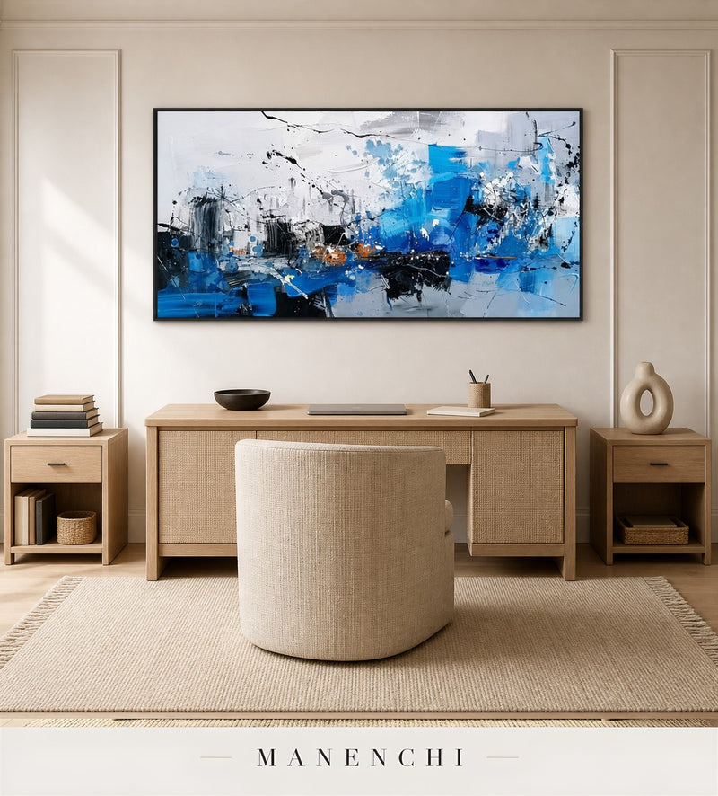 Wrought Patina | Contemporary Wall Art - original hand-painted painting by Manenchi, styled in a room setting