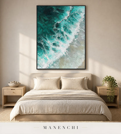 Wrought Flow | Contemporary Wall Art - original hand-painted painting by Manenchi, styled in a room setting