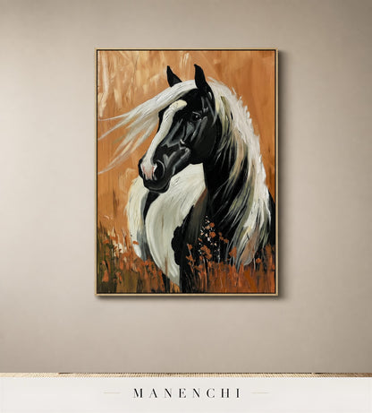 Textural Plume | Contemporary Wall Art - original hand-painted painting by Manenchi, styled in a room setting