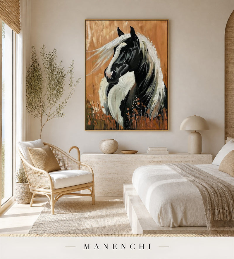 Textural Plume | Contemporary Wall Art - original hand-painted painting by Manenchi, styled in a room setting