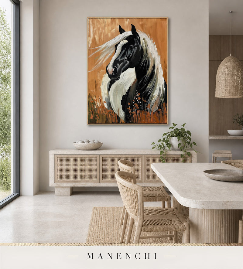 Textural Plume | Contemporary Wall Art - original hand-painted painting by Manenchi, styled in a room setting