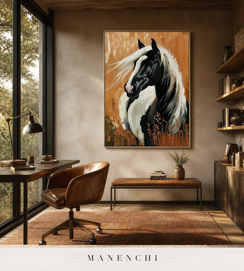 Textural Plume | Contemporary Wall Art - original hand-painted painting by Manenchi, styled in a room setting