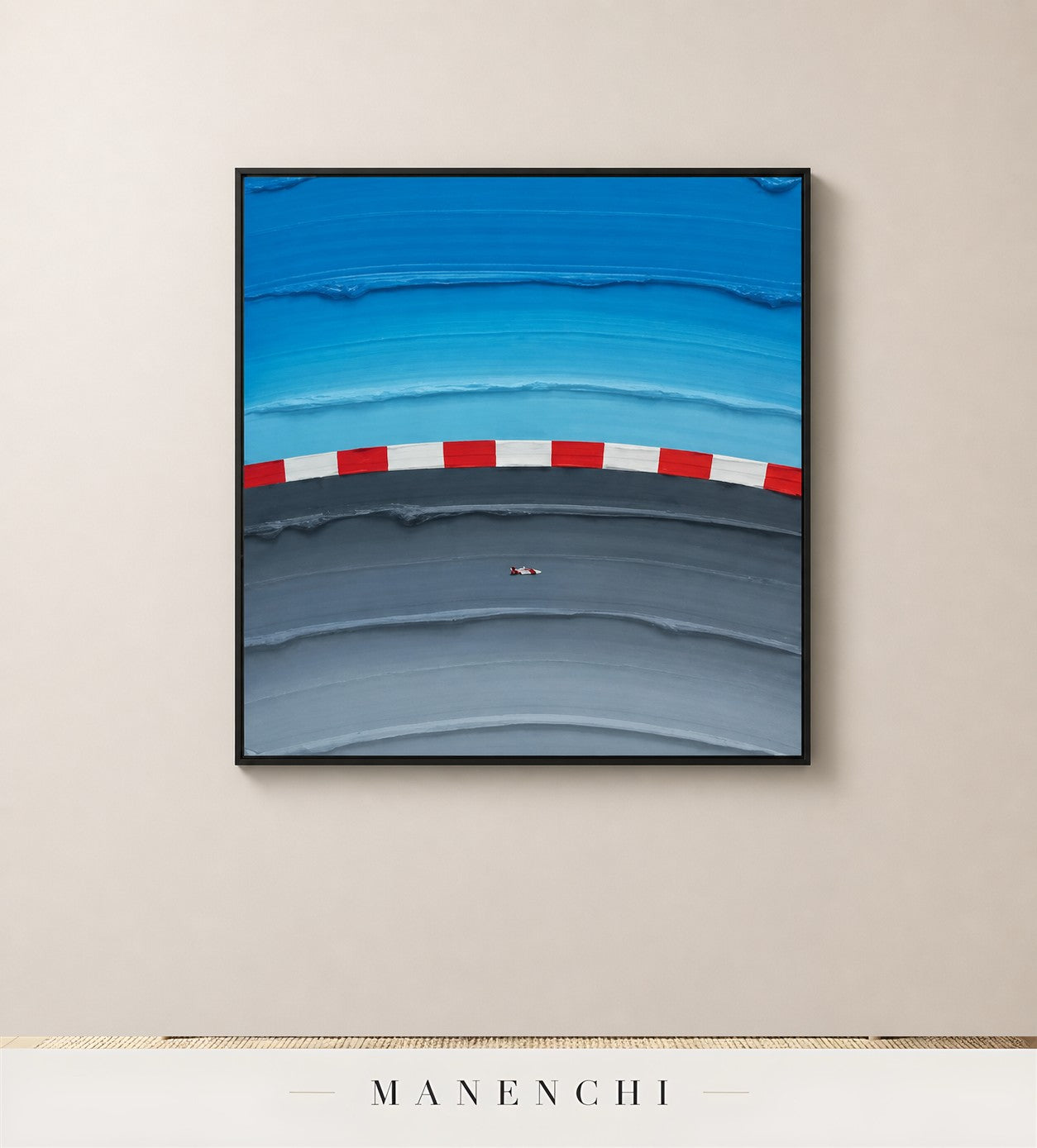 Gleaming Course | Contemporary Wall Art - original hand-painted painting by Manenchi, styled in a room setting