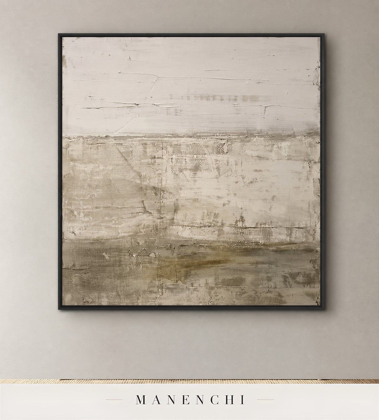 Grooved Course | Contemporary Wall Art - original hand-painted painting by Manenchi, styled in a room setting