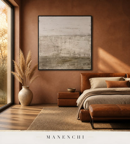 Grooved Course | Contemporary Wall Art - original hand-painted painting by Manenchi, styled in a room setting