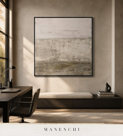 Grooved Course | Contemporary Wall Art - original hand-painted painting by Manenchi, styled in a room setting