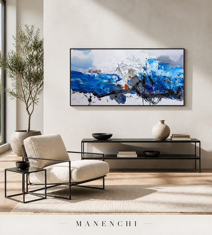 Fluted Sheath | Contemporary Wall Art - original hand-painted painting by Manenchi, styled in a room setting