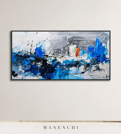 Impasto Plait | Contemporary Wall Art - original hand-painted painting by Manenchi, styled in a room setting