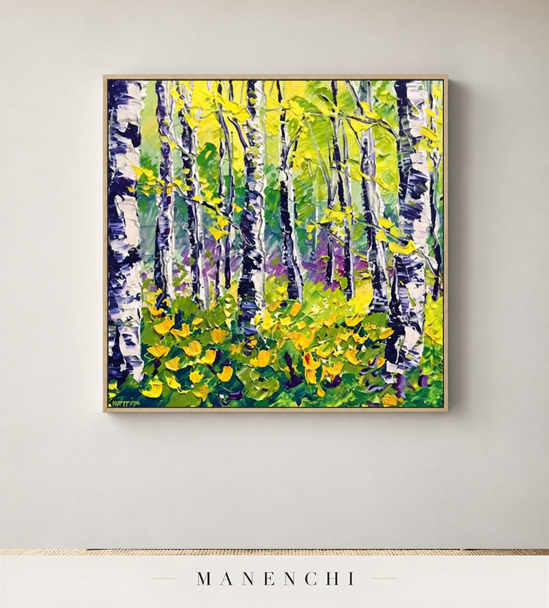Ridged Luster | Contemporary Wall Art - original hand-painted painting by Manenchi, styled in a room setting