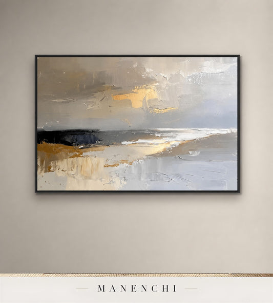 Sublime Swash | Contemporary Wall Art - original hand-painted painting by Manenchi, styled in a room setting