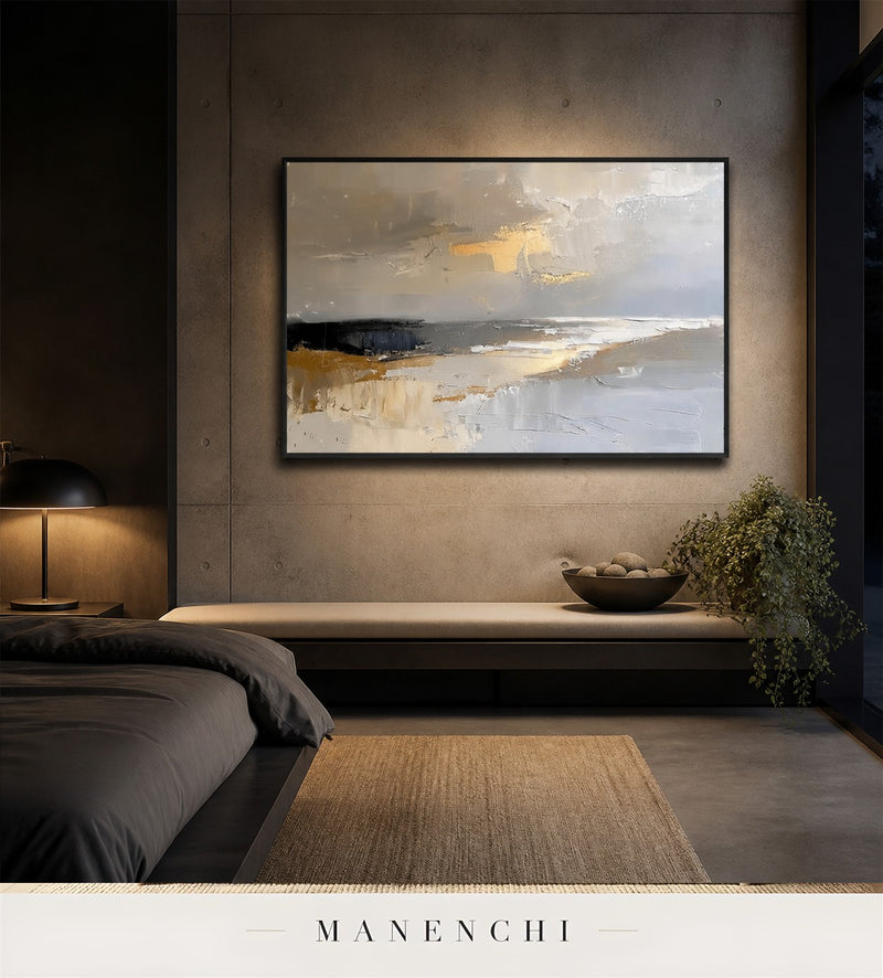 Sublime Swash | Contemporary Wall Art - original hand-painted painting by Manenchi, styled in a room setting