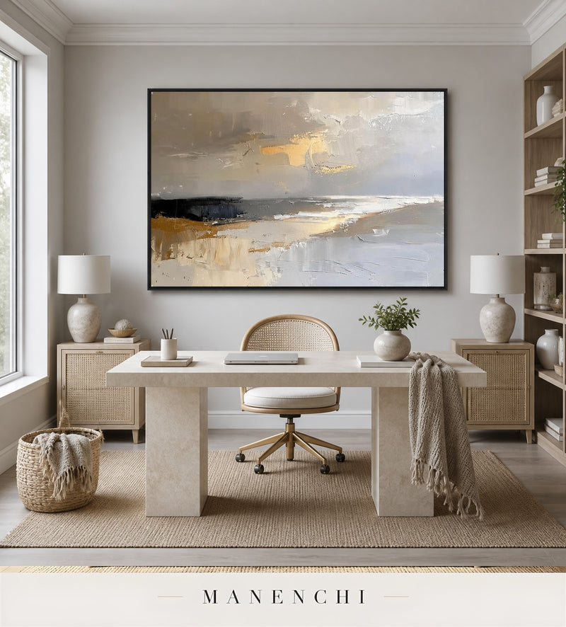 Sublime Swash | Contemporary Wall Art - original hand-painted painting by Manenchi, styled in a room setting
