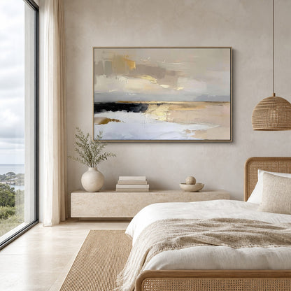 Burnished Verge | Contemporary Wall Art - original hand-painted painting by Manenchi, styled in a room setting