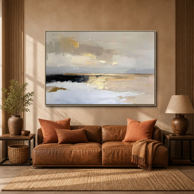 Burnished Verge | Contemporary Wall Art - original hand-painted painting by Manenchi, styled in a room setting
