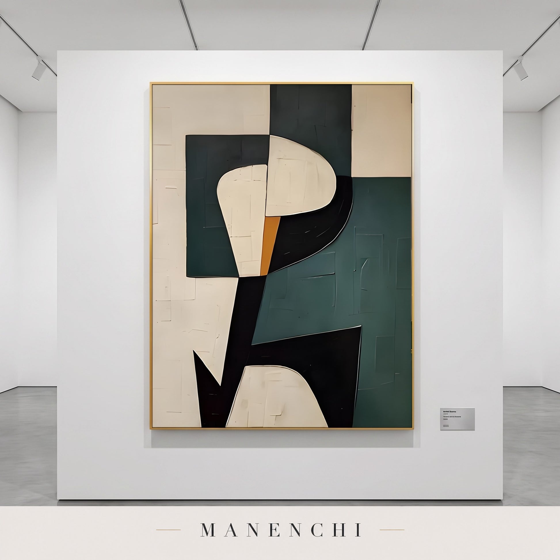 Abstract Balance abstract painting displayed in a gallery setting
