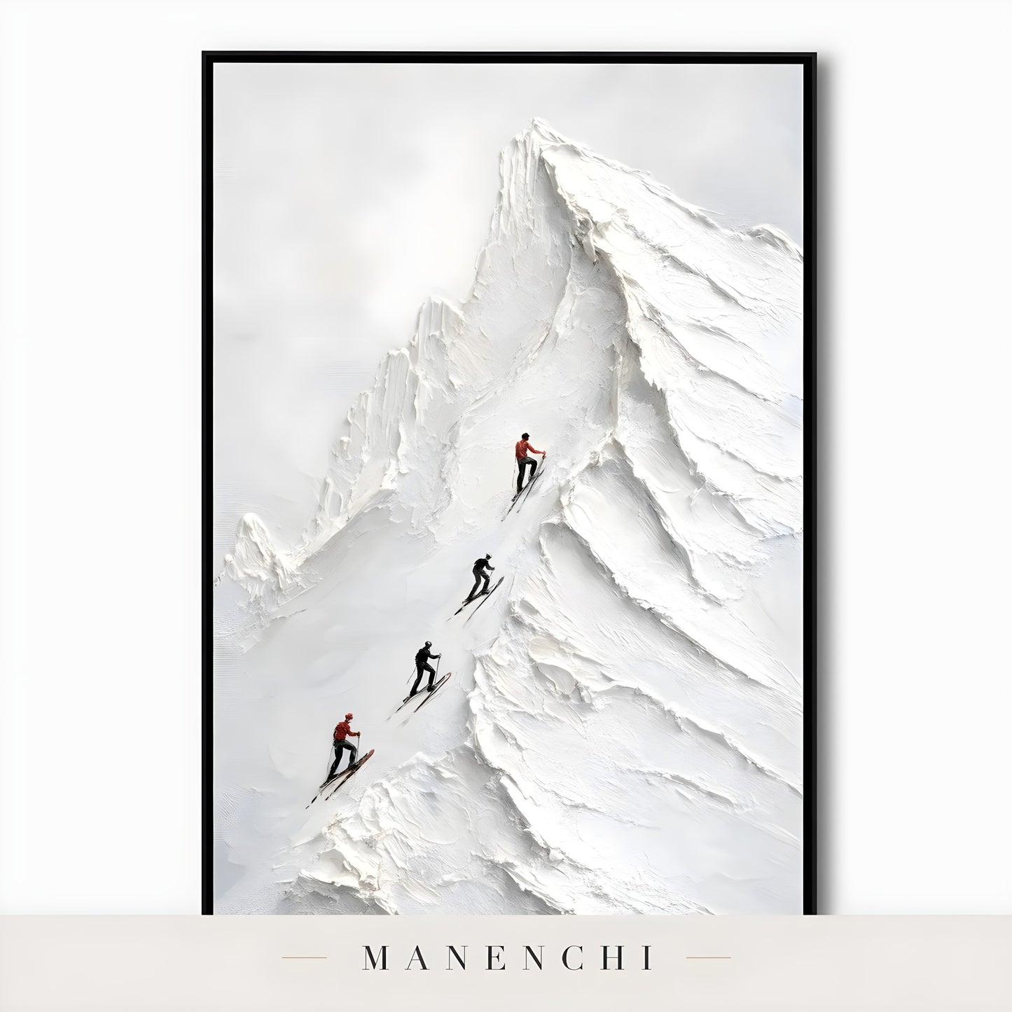 Close-up detail of the brushwork in Alpine Ascent