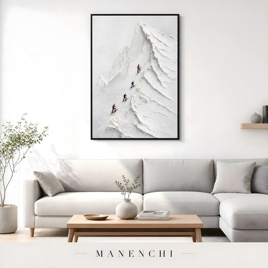 Alpine Ascent - original hand-painted abstract painting by Manenchi
