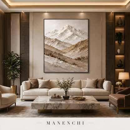 Alpine Serenity - original hand-painted abstract painting by Manenchi