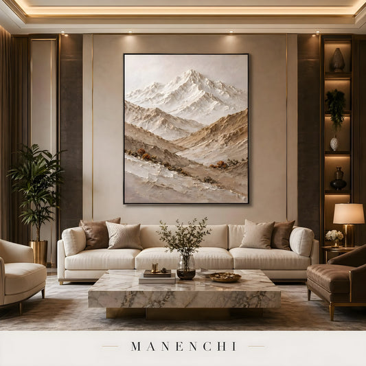 Alpine Serenity - original hand-painted abstract painting by Manenchi