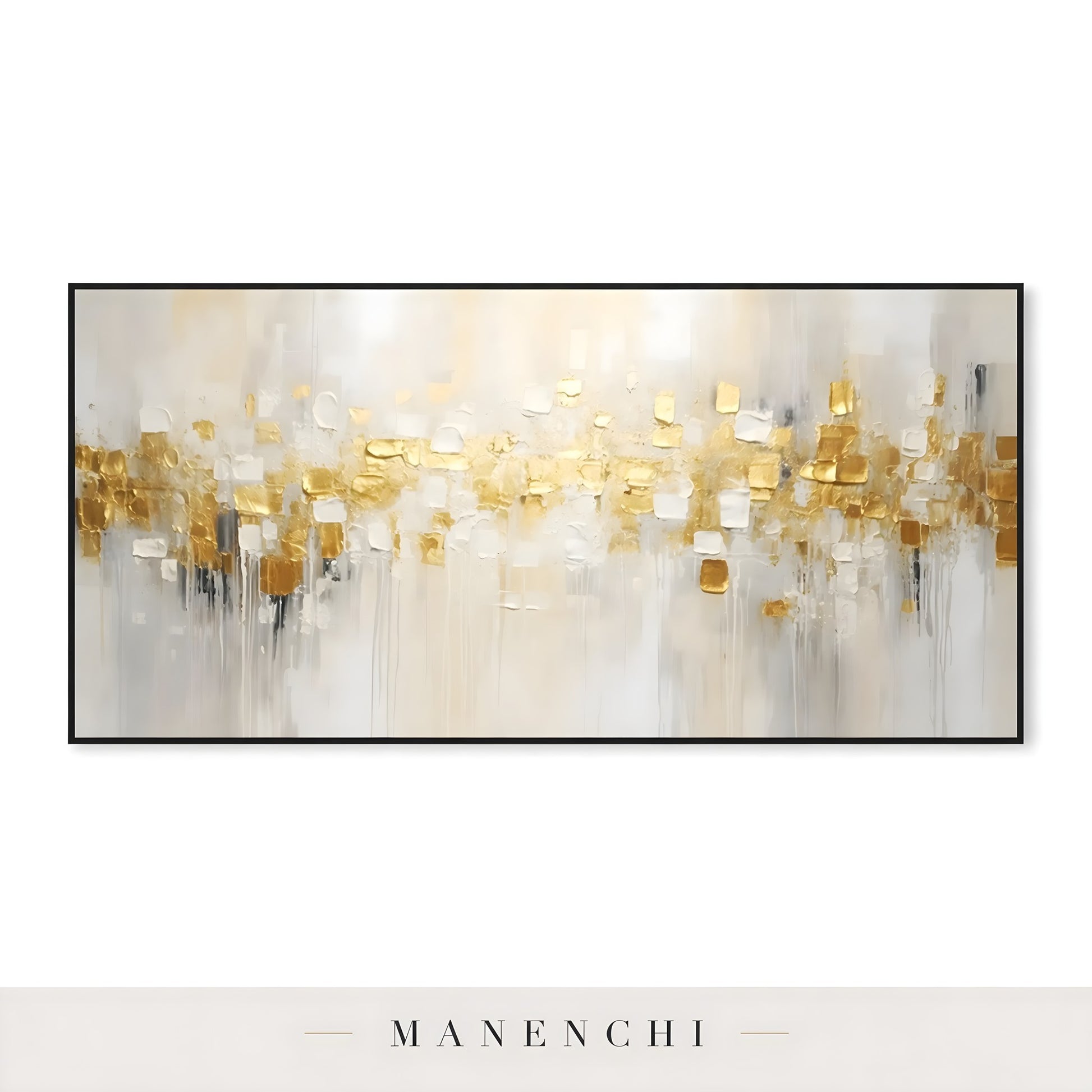 Aurum Reflection abstract painting displayed in standalone painting product shot