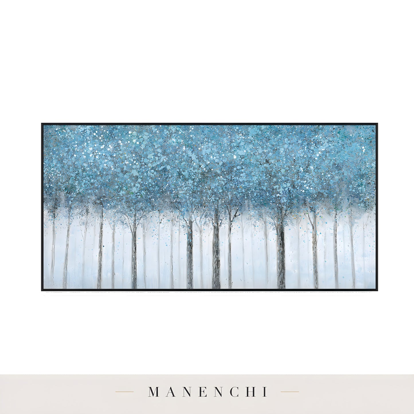 Azure Woodland Canopy abstract painting displayed in isolated painting view