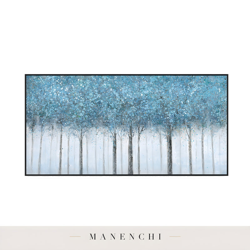 Azure Woodland Canopy abstract painting displayed in isolated painting view