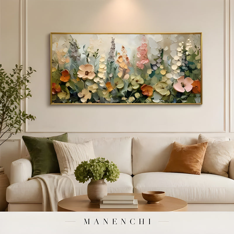 Botanical Heirloom Meadow - original hand-painted abstract painting by Manenchi