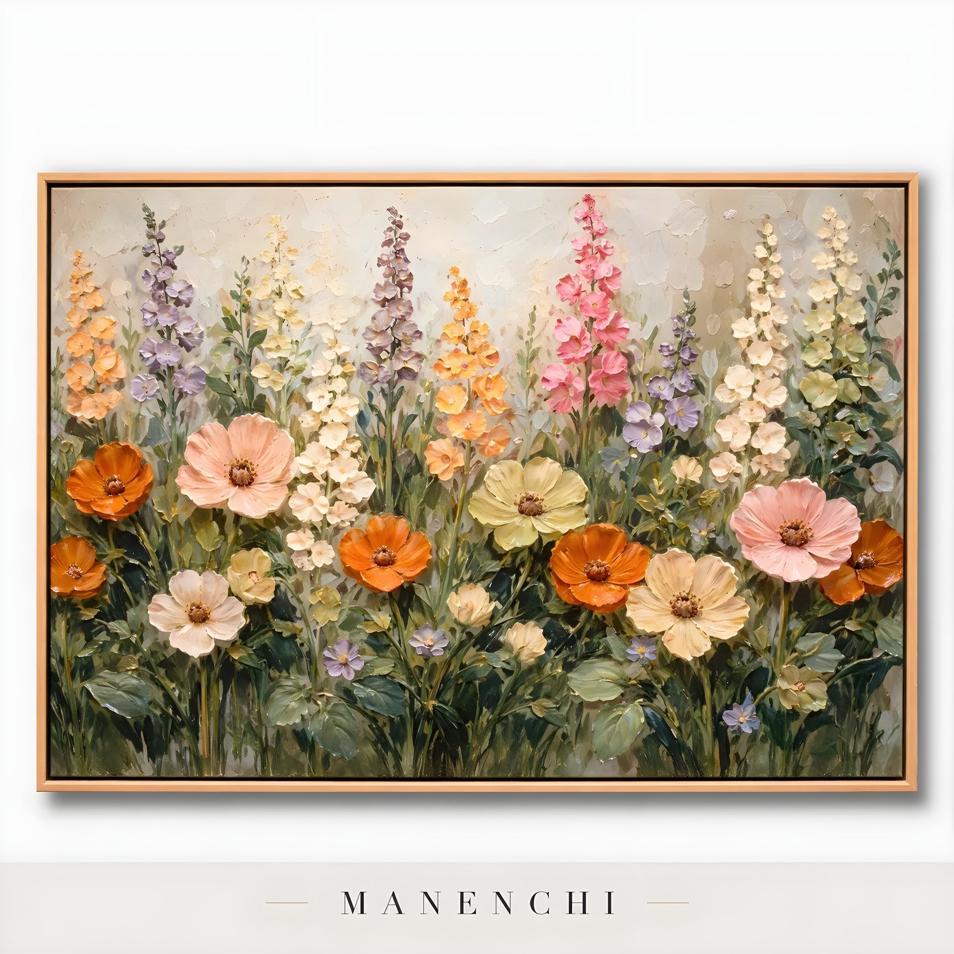 Botanical Solstice Symphony - original hand-painted abstract painting by Manenchi