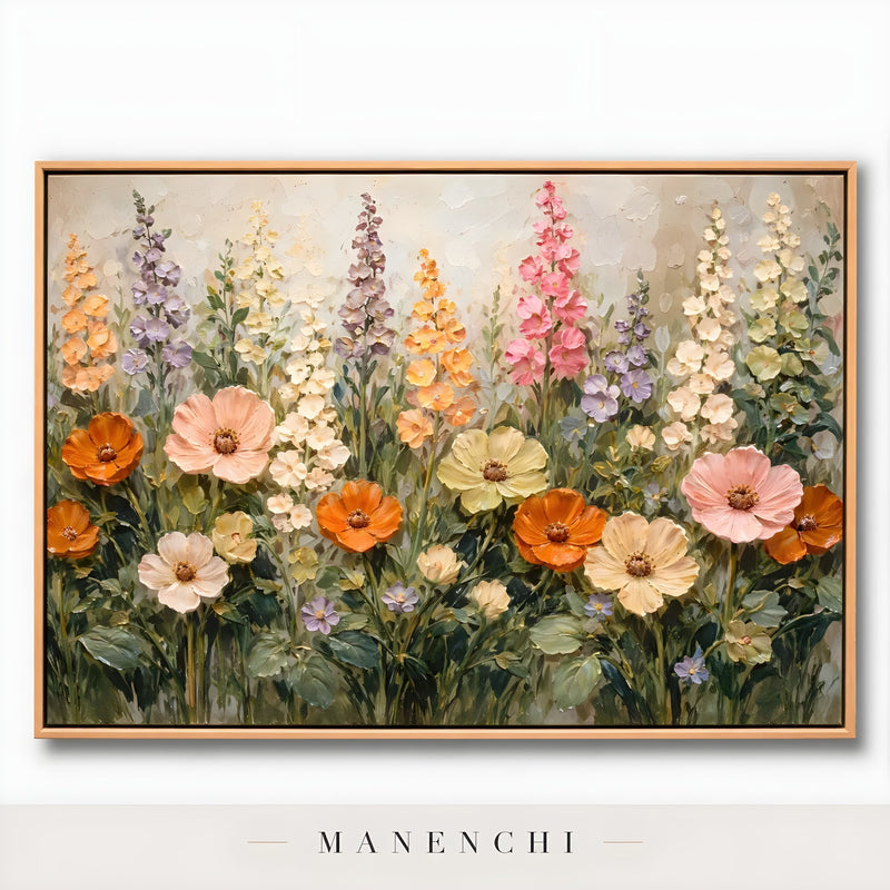 Botanical Solstice Symphony - original hand-painted abstract painting by Manenchi