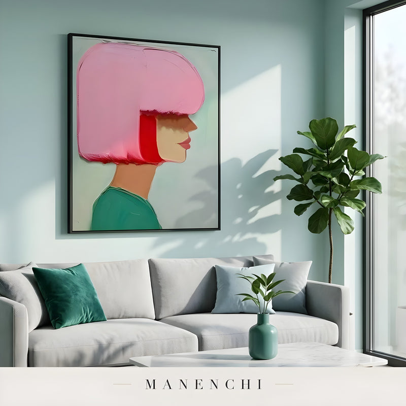 Chromatic Muse Profile portrait displayed in living room display
